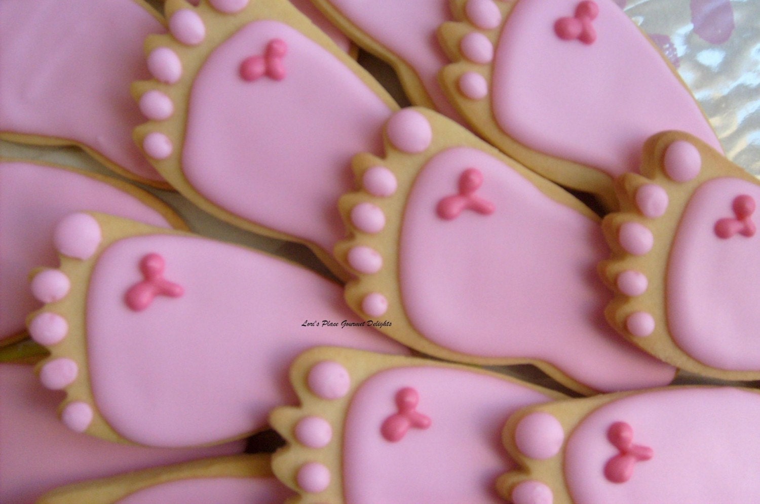 Reserved for Sheena---BABY FEET Cookie Favors - Baby Feet Cookies -  Baby Shower Cookie Favors - Baby Feet Decorated Cookie Favors -1 Dozen