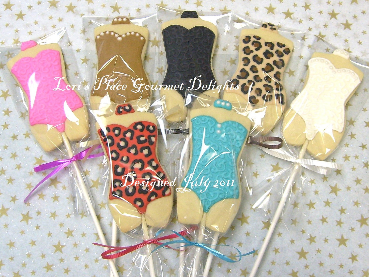 Lingerie Cookies - Sexy Torso Cookie Pops - 1 Dozen Il_570xn