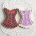 CORSET Cookies - Corset Decorated Cookies -Bachelorette Party Cookie Favors - Bridesmaid Cookie Favors - 3.50 each