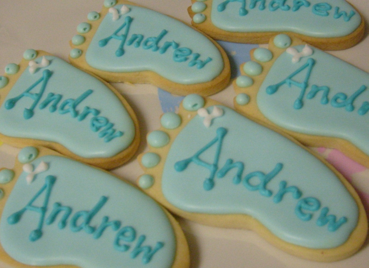 BABY FEET Cookie Favors - Baby Feet Cookies - Baby Shower Cookie Favors - Baby Feet Decorated Cookie Favors -1 Dozen