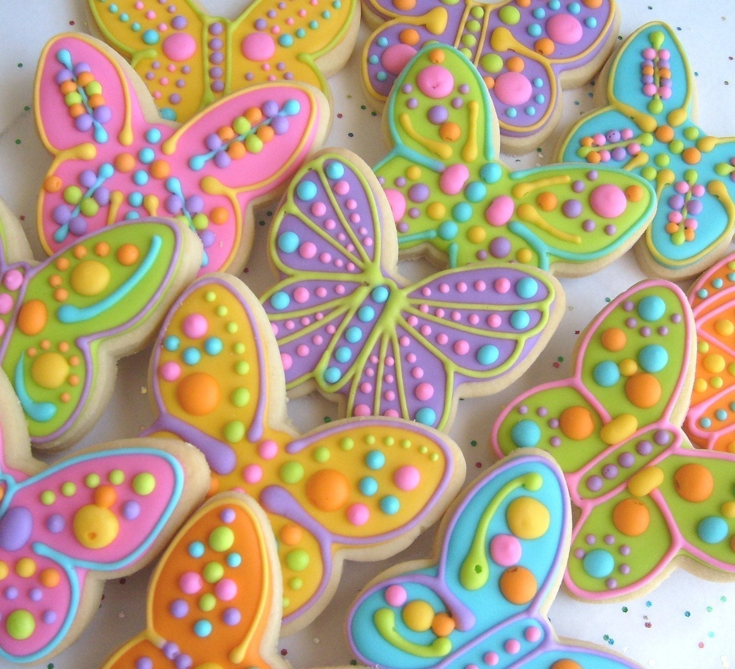 Reserved for Gracie---Butterfly Decorated Cookie Favors - Butterfly Decorated Cookies - Butterfly Cookies - Cookie Gift - 1 Dozen