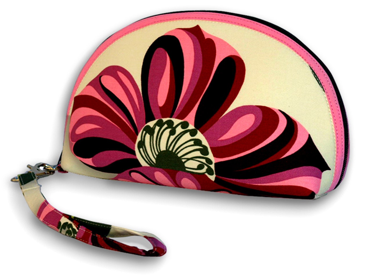 Clam Shell Clutch - Grandiflora Maroon