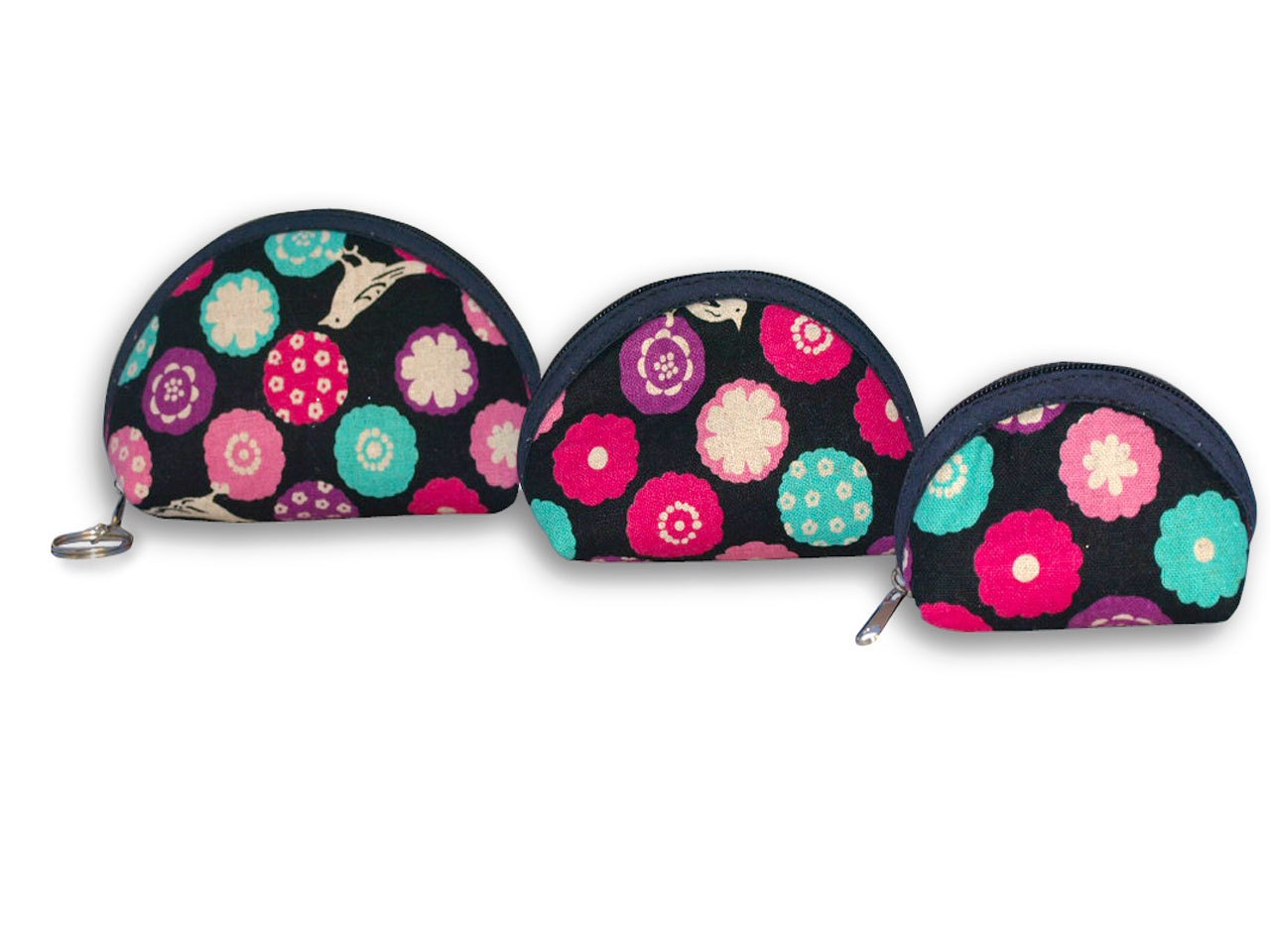 Bag Set of 3 Clam Shell Clutches - Bonbon Black