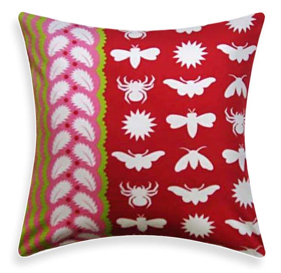 Red Toss Pillow Cover - Nightlife Strawberry Version I