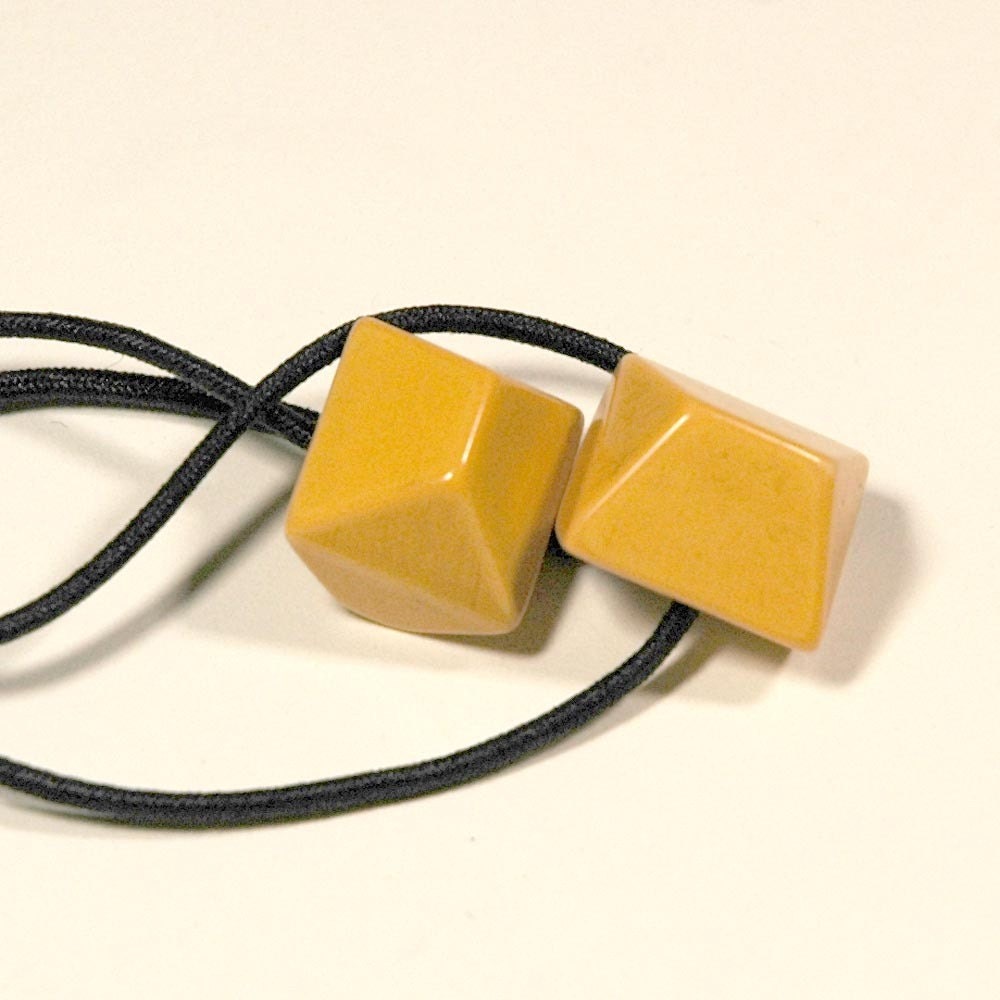 Ponytail Holder Hair Accessory - Vintage Bakelite Cubes
