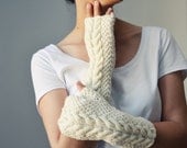 Ivory Fingerless Gloves