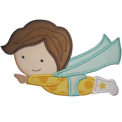 Boy Super Hero patch Applique embroidered patch , sew or iron on your choice