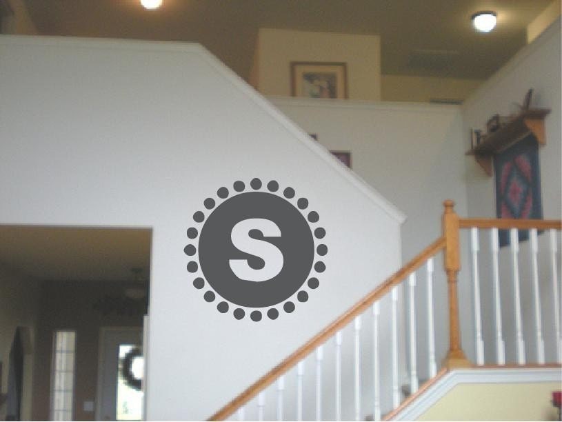 SALE - Large Monogram Vinyl Wall Decal Sticker Il_170x135