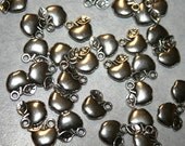 Apple Charms, Teacher Gift, Granny Smith, Red Delicious, Honeycrisp, Fuji, Gala, Adam and Eve, Silver Pewter, 10 Pieces