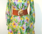 TWIGGY FLOWER POWER chic VTG 60s\/70s MOD Mini DRESS fabulous...xo OOAK Goldie Style
