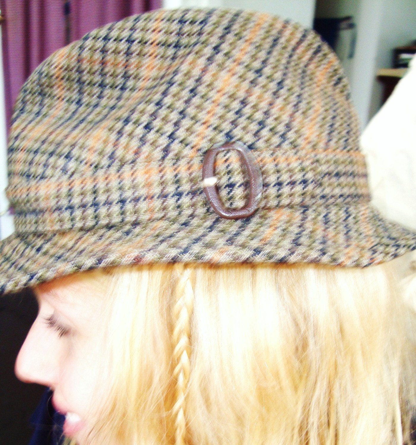 LOVED BRITISH LAMBSWOOL PLAID VTG 60s/70s GENTLEMANS INDIE HAT unisex