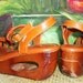 YO YO HIPPIE VEGAN CARMEL VTG 70s WEDGE SUMMER TStrap SANDALS QualiCraft