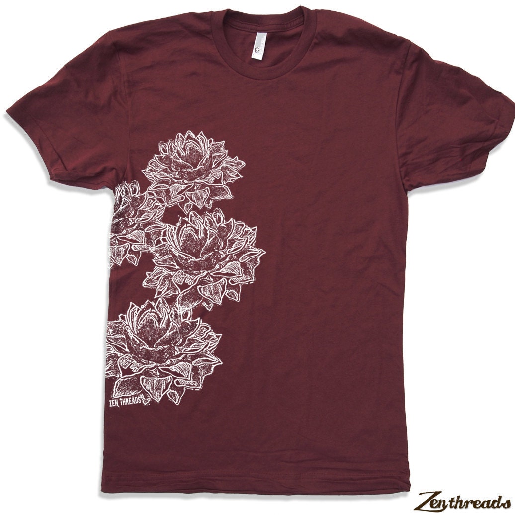 Mens Lotus Blossoms t shirt american apparel S M L XL (15 Color Options)