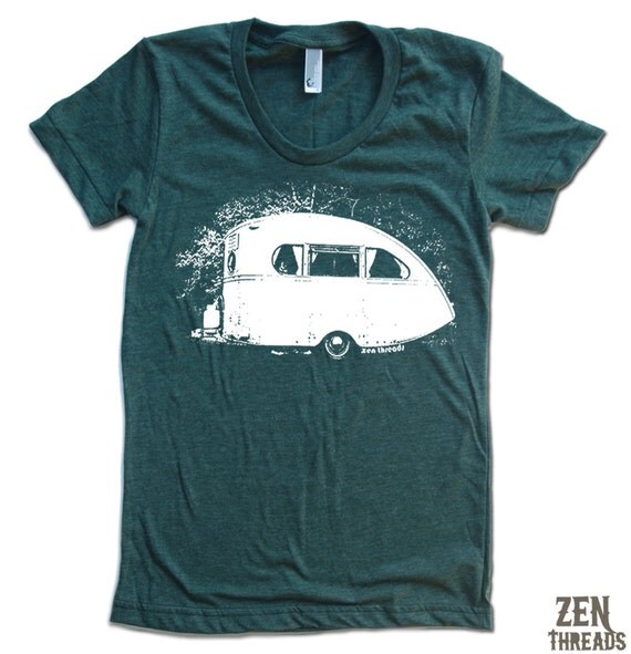 Women's VINTAGE CAMPER t shirt american apparelS M L XL (16 Colors Available)