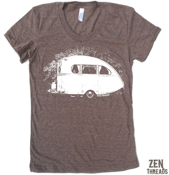 Women's VINTAGE CAMPER  t shirt american apparelS M L XL (16 Colors Available)