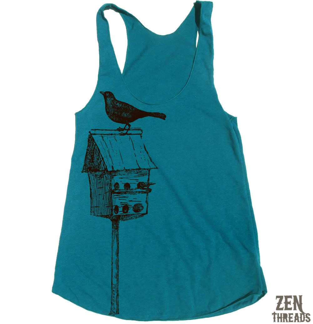 Womens BIRDHOUSE american apparel Tri-Blend Racerback Tank Top S M L (8 Color Options)