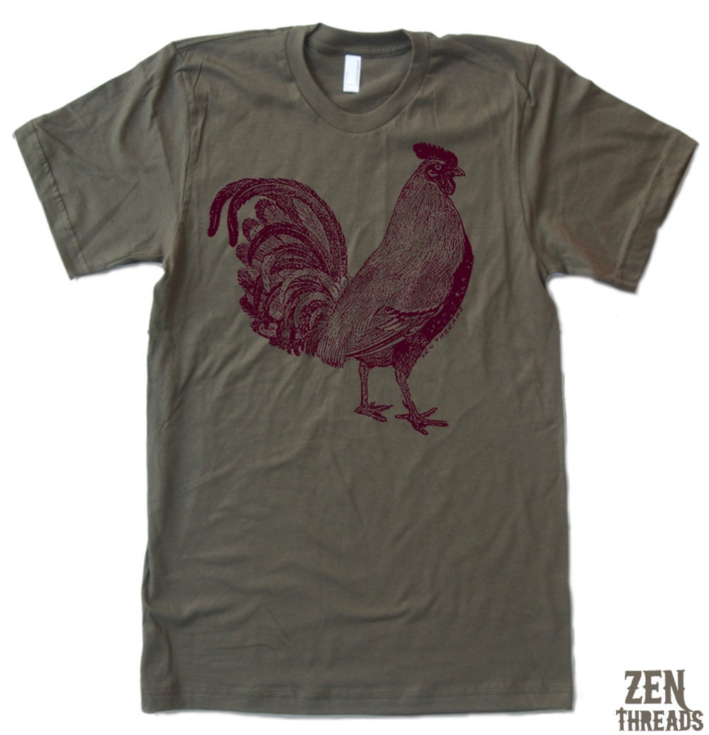 Mens Urban ROOSTER T-Shirt american apparel S M L XL (17 Colors Available)