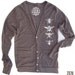 Unisex BEES Tri-Blend Coffee Cardigan - American apparel XS S M L