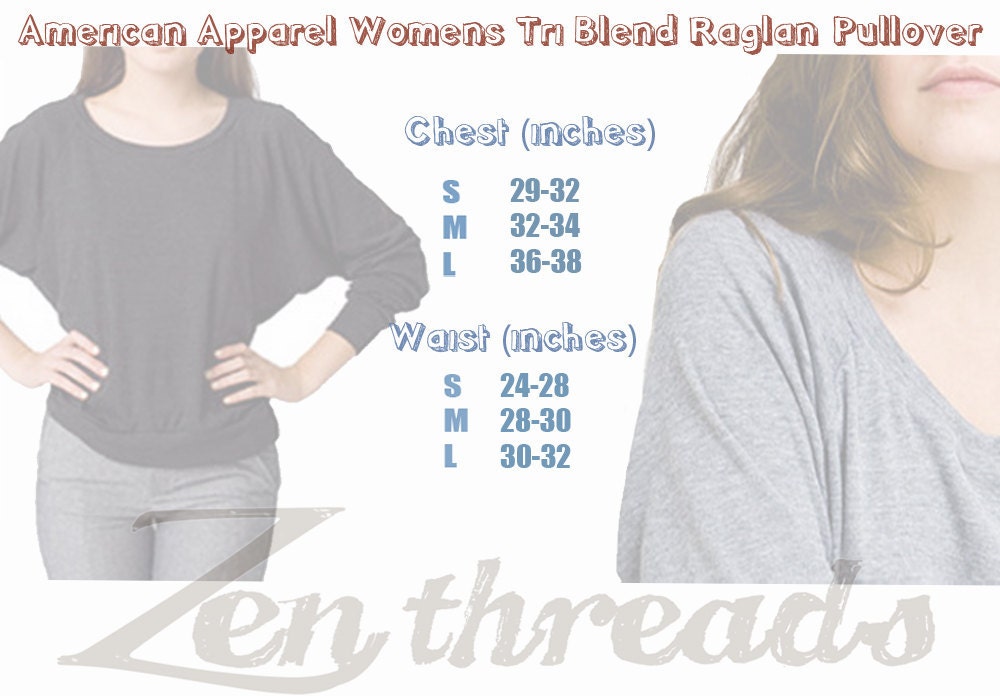 Womens California BEAR Tri-Blend Pullover - american apparel S M L (6 Color Options)