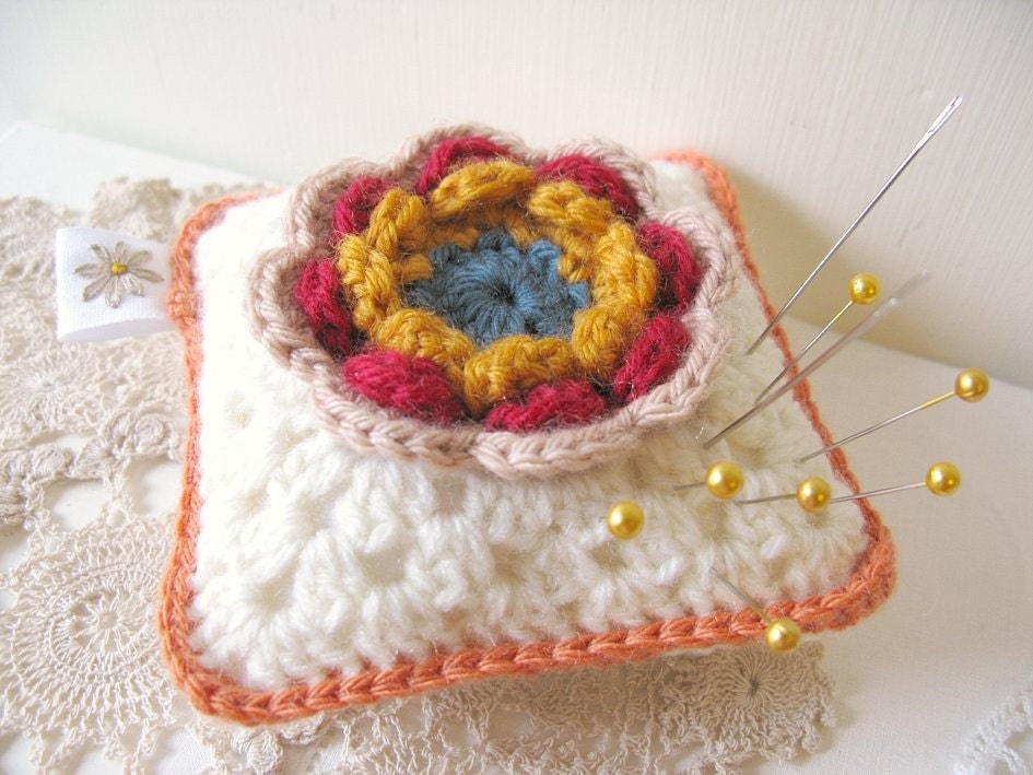 SALE - Lottie - a tiny wee granny cushion...