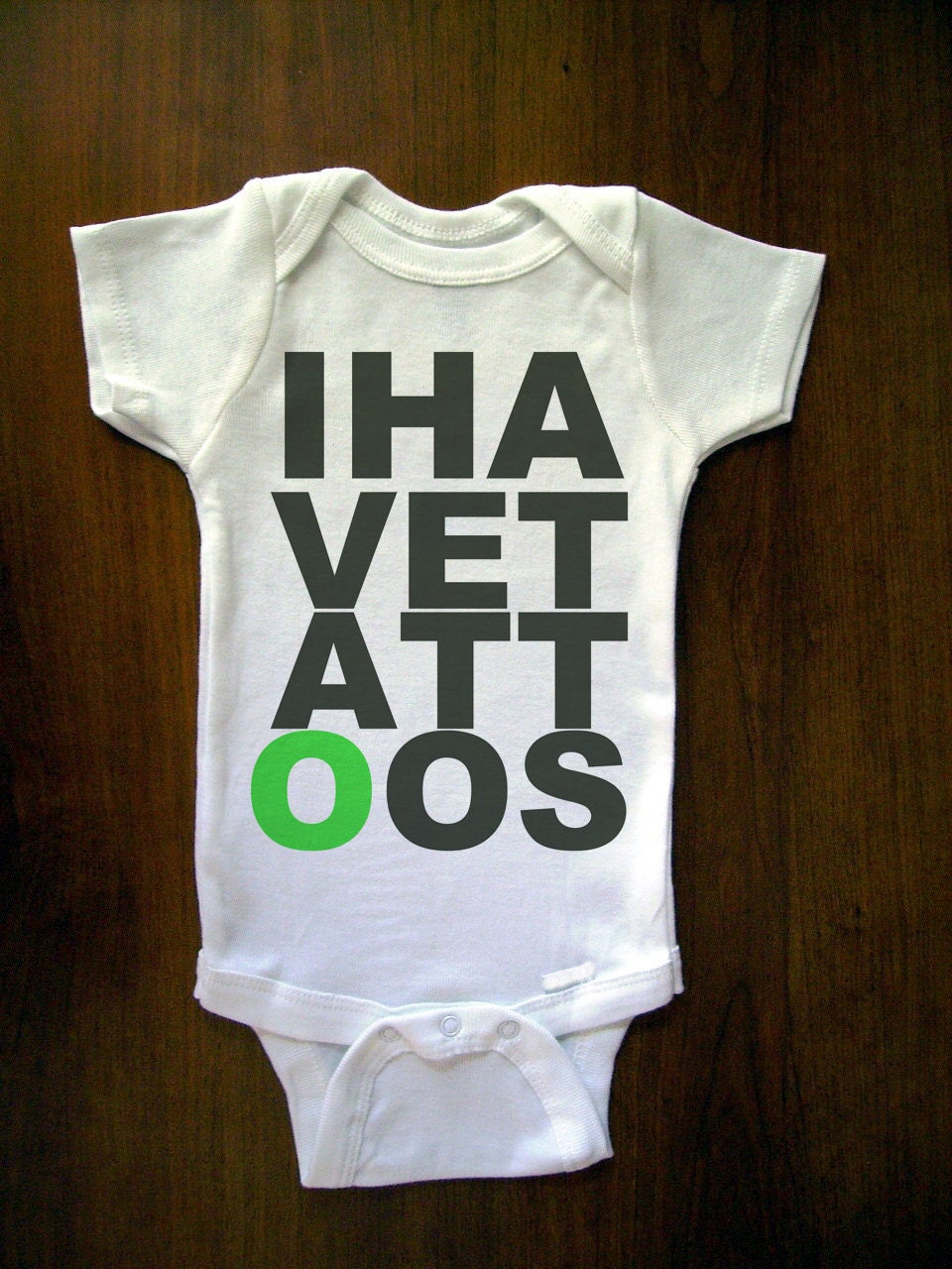 I Have Tattoos Graphic Baby Bodysuit By TrulySanctuary, Great Baby Shower Gift, First Birthday Gift Or Party Favor