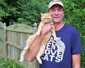 Cat Tshirt  Real Men Love Cats tshirt on Mens American Apparel tee Fathers Day