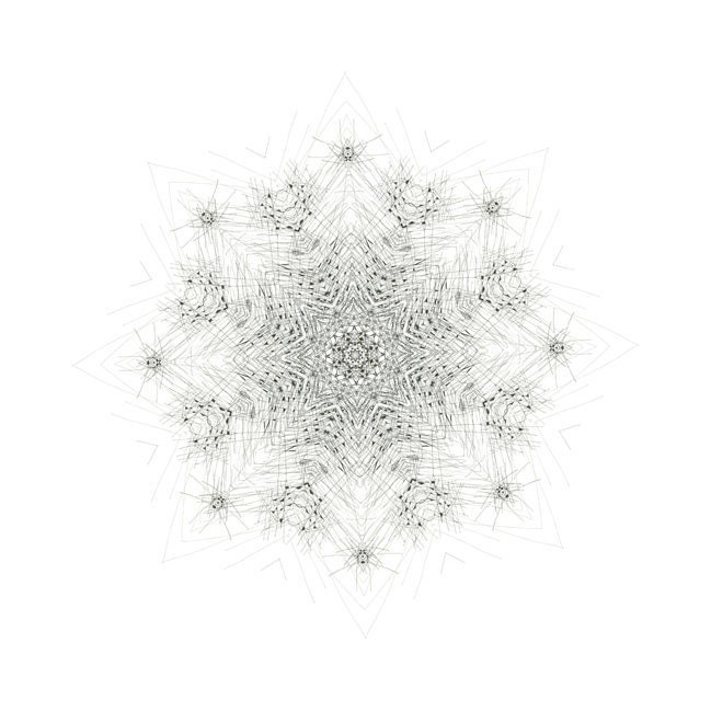 Nature Speaks art mandala creative meditation morning star art print giclee print creative visualization black and white