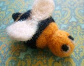 Felted Bee - Felt Bee - Bzzy Bzzy the Needle Felted Bee - Needle Felted Bug