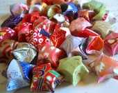 20 Washi Paper Origami Lucky Stars - Chinese New Year - Confetti - Gift Enclosure - Party Favors - Colorful Metallic Paper Stars