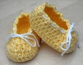 Crochet Infant Baby or Toddler Ballet Style Slippers Booties  Your choice of Color  Newborn to 24 months Handmade