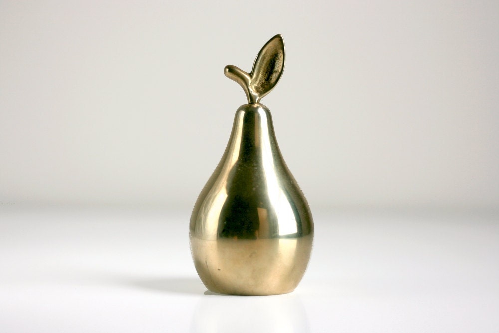 Vintage Brass Pear Bell
