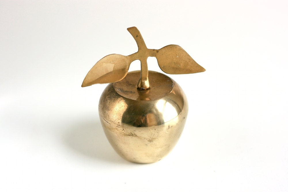 Vintage Brass Apple Bell