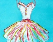 Art Print, Dress in Watercolor
