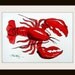 Red Lobster Watercolor Print