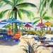 Caribbean Time, Watercolor Digital Print