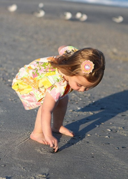 Orange Crush Peasant Dress and or Tunic....baby...toddler... girls...eco-friendly ... sustainable fashion design