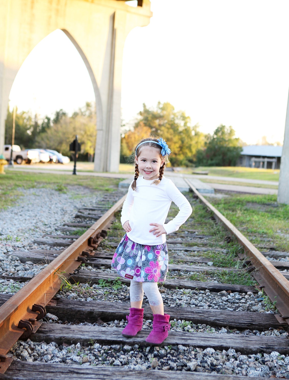 Buy 2 skirts get 1 FREE.... Floral Corduory Twirl Skirt...... handmade childrens clothing by laken and lila