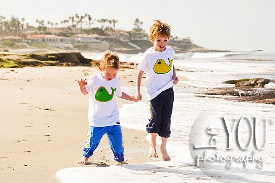 Boys Whale of A Tale Outfit.. Green and Orange whale applique and Marine Blue Pants....baby...toddler...boys.... eco-friendly... sustainable fashion...handmade childrens clothng by laken and lila