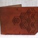Bi-fold leather wallet - geo cubes wallet
