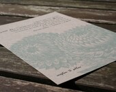 big flower english rose wedding invitation (or save the date card)