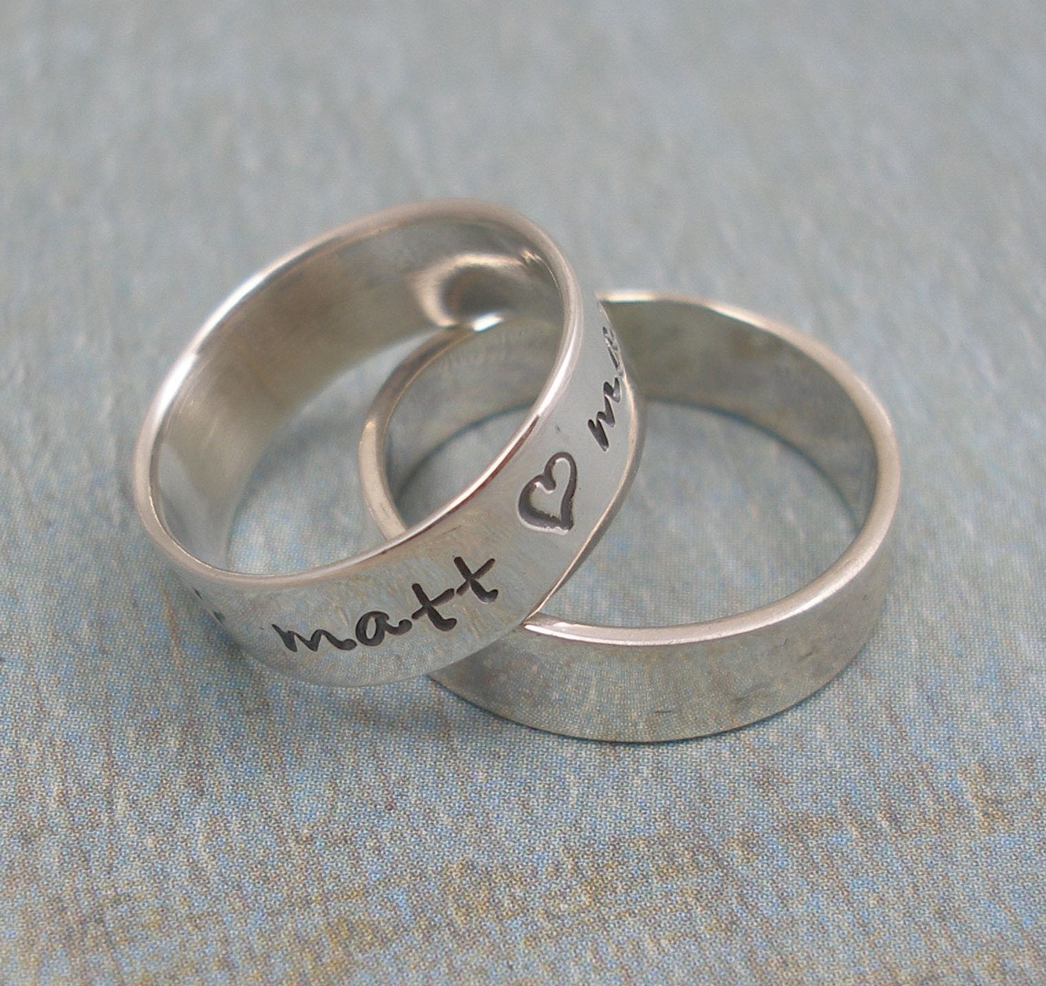 RING OF LOVE.......Hand Stamped Ring - Sterling Silver Ring - Wedding Band