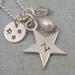 Hand Stamped Necklace - Sterling Silver Charm Necklace - Personalized Jewelry - SHOOTING STAR