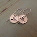 BIRDS ON A BRANCH.... Hand Stamped Earrings - Sterling Silver Dangle Earrings - Personalized Jewelry