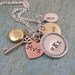 Hand Stamped Necklace - KEEPSAKES - Sterling Silver Personalized Necklace - Family Jewelry
