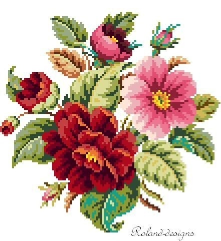 Small bouquet. Cross stitch pattern. instant download
