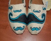 Quirky Mustache TOMS - customized in your colors, your shoe size