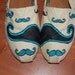 Quirky Mustache TOMS - customized in your colors, your shoe size