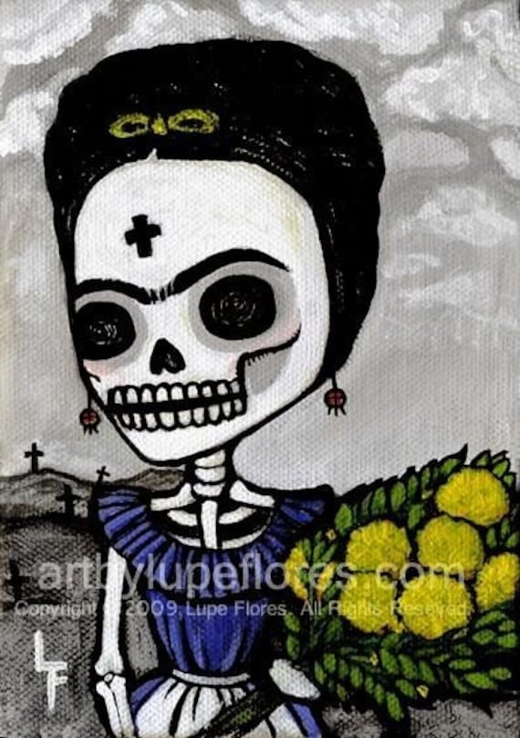 Frida Kahlo 5x7 Print Flores Para Los Muertos