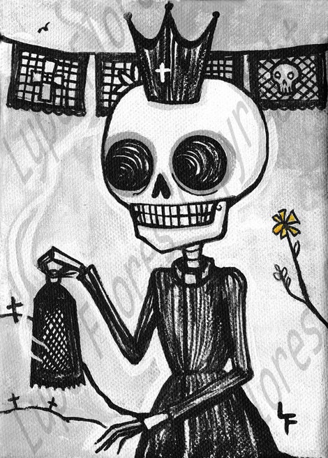 After Life Print Set Day of the Dead sugar skull 5x7 DEAL