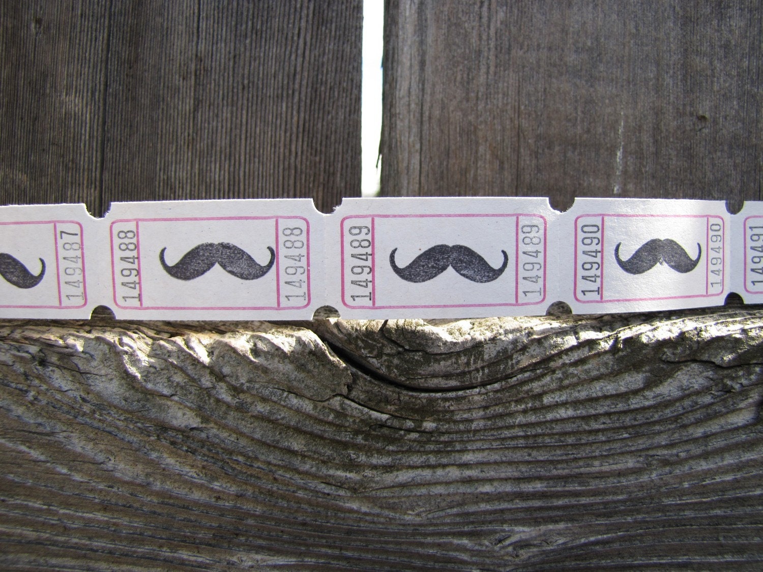 Mustache Carnival Tickets - A Set of 12
